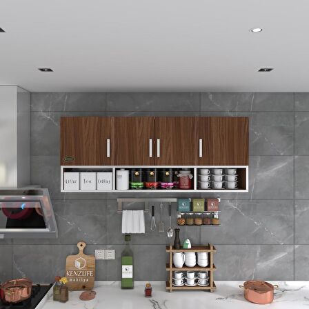 Kenzlife hazır mutfak konsta cvz 060*150*22 mutfak banyo dolabı kapaklı raflı