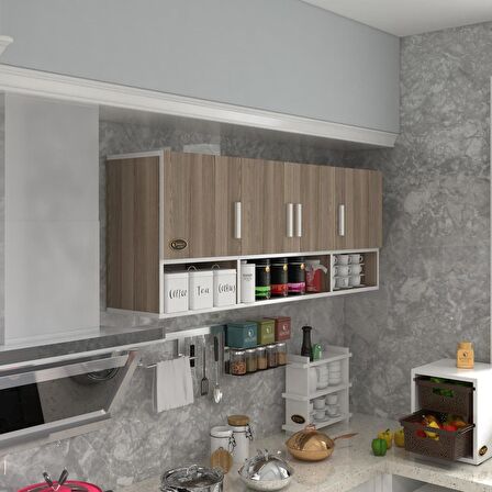 Kenzlife hazır mutfak konsta crd 060*150*22 mutfak banyo dolabı kapaklı raflı