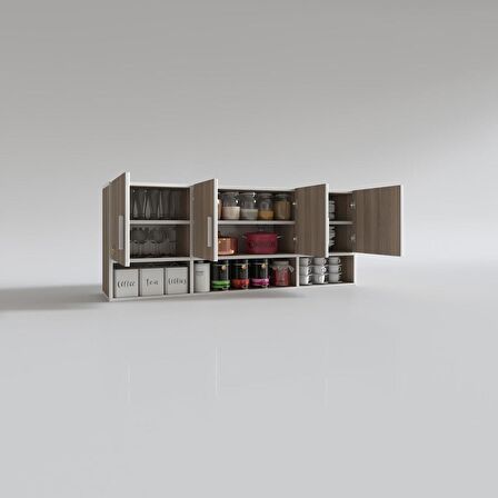 Kenzlife hazır mutfak konsta crd 060*150*22 mutfak banyo dolabı kapaklı raflı