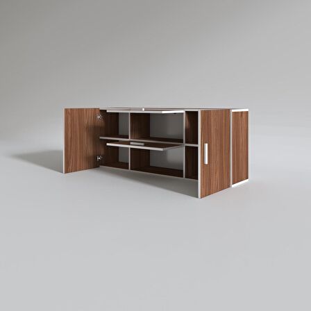 Kenzlife hazır mutfak lucida cvz 060*150*22 mutfak banyo dolabı kapaklı raflı