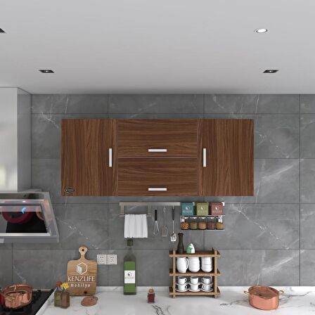 Kenzlife hazır mutfak lucida cvz 060*150*22 mutfak banyo dolabı kapaklı raflı