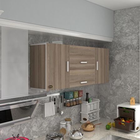 Kenzlife hazır mutfak lucida crd 060*150*22 mutfak banyo dolabı kapaklı raflı
