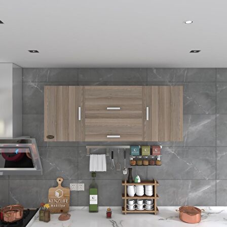 Kenzlife hazır mutfak lucida crd 060*150*22 mutfak banyo dolabı kapaklı raflı