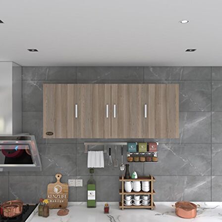 Kenzlife hazır mutfak marina crd 060*150*22 mutfak banyo dolabı kapaklı raflı