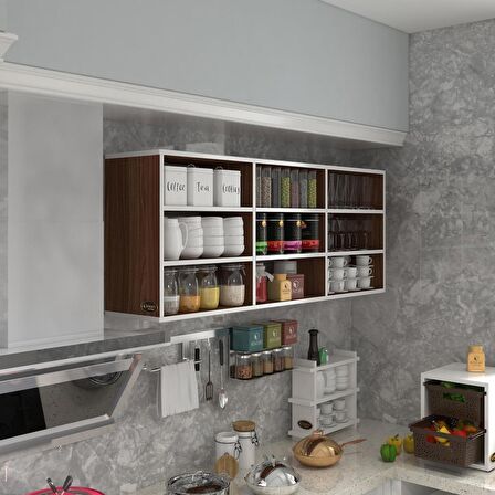 Kenzlife hazır mutfak orela cvz 060*150*22 mutfak banyo dolabı kapaksız raflı