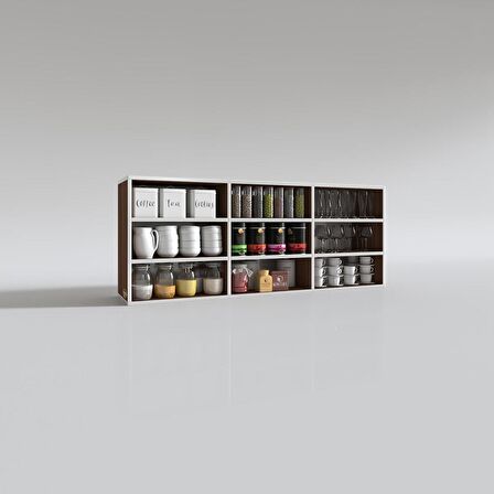 Kenzlife hazır mutfak orela cvz 060*150*22 mutfak banyo dolabı kapaksız raflı