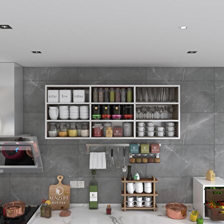 Kenzlife hazır mutfak orela crd 060*150*22 mutfak banyo dolabı kapaksız raflı