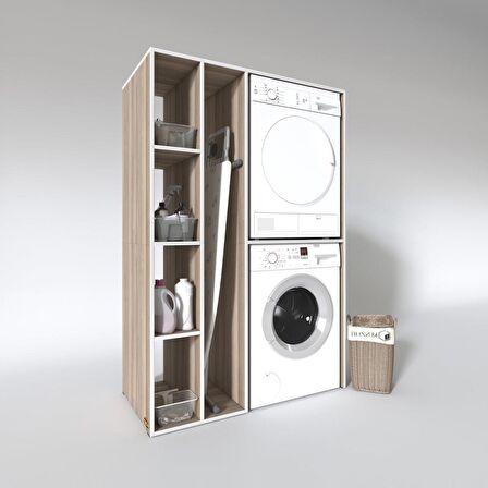 Kenzlife çamaşır-kurutma makinesi dolabı alyusha sol crd 180*120*60 banyo kapaksız arkalıksız