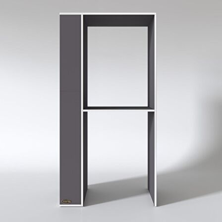 Kenzlife çamaşır-kurutma makinesi dolabı bolodenka sol gri 180*090*60 banyo kapaksız arkalıksız