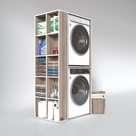 Kenzlife çamaşır-kurutma makinesi dolabı bolodenka sol crd 180*090*60 banyo kapaksız arkalıksız