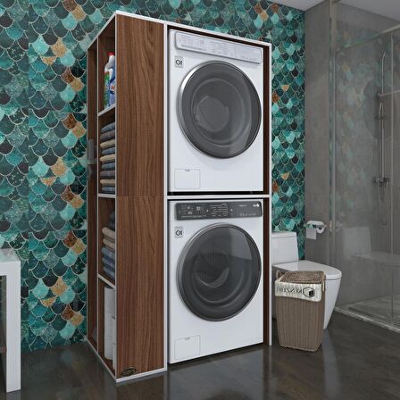 Kenzlife çamaşır-kurutma makinesi dolabı demyan sol cvz 180*090*60 banyo kapaksız arkalıksız