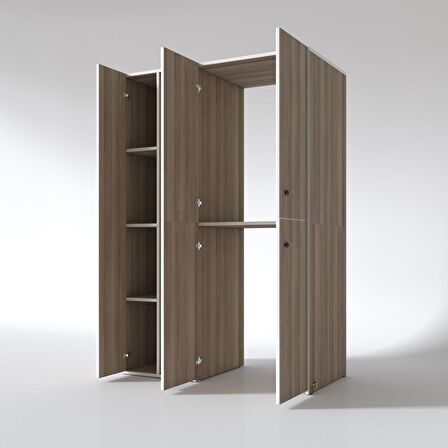 Kenzlife çamaşır-kurutma makinesi dolabı kapaklı yaromira sol crd 180*120*60 banyo arkalıksız