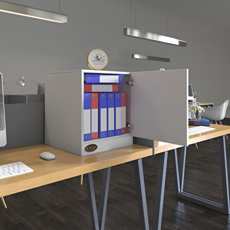 Kenzlife kapaklı mutfak dolabı melek39 byz 039x039x39 banyo ofis komodin (m)
