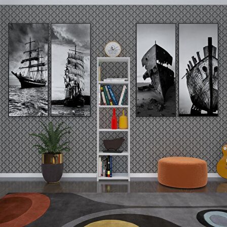 Kenzlife kitaplık süper ga 150*40*19 byz 5 katlı tek bölme çift bölme opsiyonlu ofis mutfak banyo dolabı arkalıksız