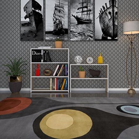 Kenzlife kitaplık süper ga 150*80*19 crd 5 katlı tek bölme çift bölme opsiyonlu ofis mutfak banyo dolabı arkalıksız