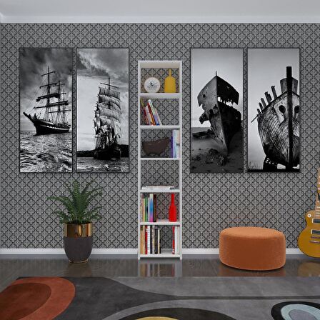 Kenzlife kitaplık süper ga 180*40*19 byz 6 katlı tek bölme çift bölme opsiyonlu ofis mutfak banyo dolabı arkalıksız