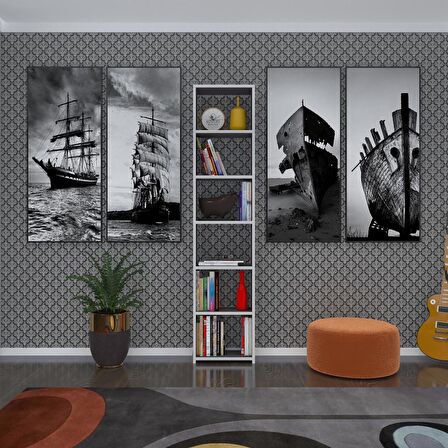 Kenzlife kitaplık süper ga 180*40*19 gri 6 katlı tek bölme çift bölme opsiyonlu ofis mutfak banyo dolabı arkalıksız