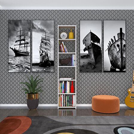 Kenzlife kitaplık süper ga 180*40*19 crd 6 katlı tek bölme çift bölme opsiyonlu ofis mutfak banyo dolabı arkalıksız