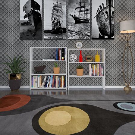 Kenzlife kitaplık süper ga 180*80*19 byz 6 katlı tek bölme çift bölme opsiyonlu ofis mutfak banyo dolabı arkalıksız