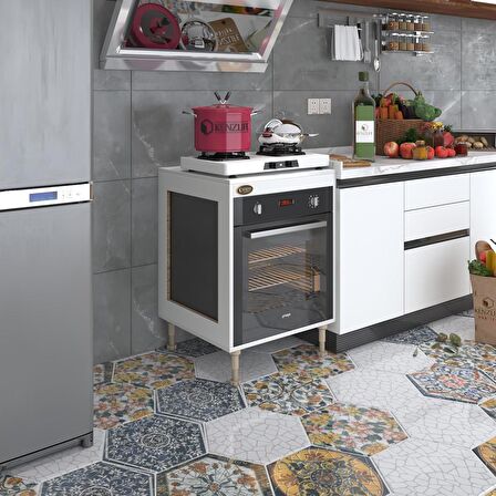 Kenzlife ankastre modülü kabini esena mono3 byz 89-81*60*56 fırın ocak dolabı ayarlı ayaklı üstü kapalı 