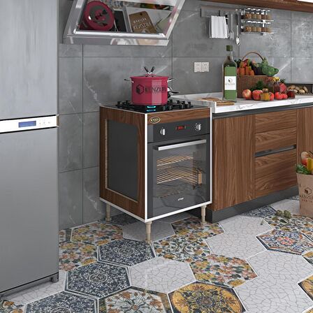 Kenzlife ankastre modülü kabini emir timur3 cvz 89-81*60*56 fırın ocak dolabı ayarlı ayaklı 