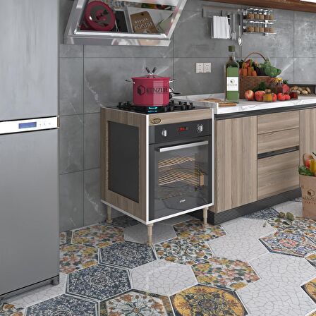Kenzlife ankastre modülü kabini emir timur3 crd 89-81*60*56 fırın ocak dolabı ayarlı ayaklı 