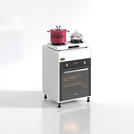 Kenzlife ankastre modülü kabini kalimera byz 85*60*56 fırın ocak dolabı ayarlı ayaklı üstü kapalı 