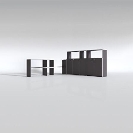 Kenzlife klasör dolabı kilitli gökbörü gri 175*200*30 klasörlük kitaplık ofis arkalıksız