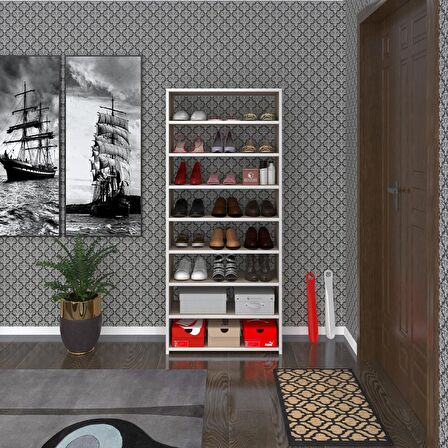 Kenzlife ayakkabılık goya crd 160*70*30 arkalıksız ayakkabı ofis dolabı iki bölme