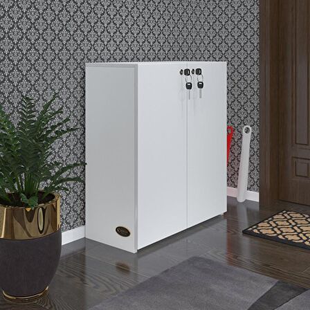 Kenzlife ayakkabılık ayakkabı dolabı kilitli gutan byz 080*70*32 kapaklı ofis dolabı