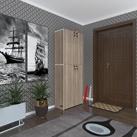 Kenzlife ayakkabılık ayakkabı dolabı kilitli gutan crd 180*70*32 kapaklı ofis dolabı iki bölme
