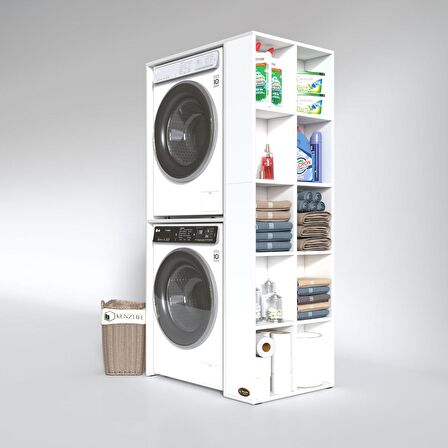 Kenzlife çamaşır-kurutma makinesi dolabı bolodenkamdf byz 180*090*60 % 100 mdf full mdf banyo kapaksız arkalıksız