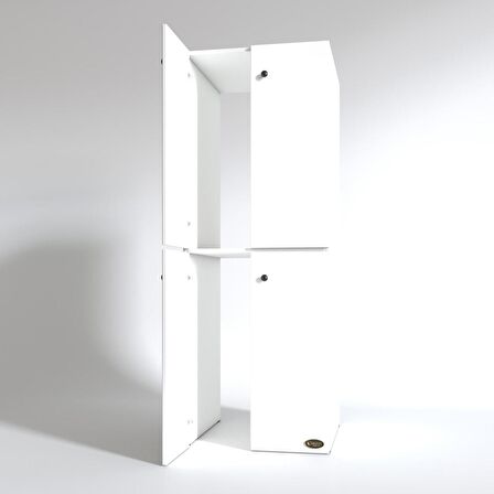 Kenzlife çamaşır-bulaşık makinesi dolabı kapaklı roksanamdf byz 180*70*60 % 100 mdf full mdf banyo çift katlı arkalıksız