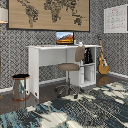 Kenzlife ofis masası miyamoto byz sağ 75*120*60 raflı dolap bilgisayar çalışma masası