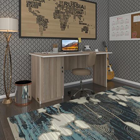 Kenzlife ofis masası miyamoto crd sol 75*110*60 kilitli kapaklı dolap bilgisayar çalışma masası