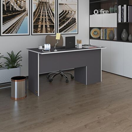 Kenzlife ofis masası miyamoto gri sol 75*120*80 kilitli kapaklı dolap bilgisayar çalışma masası