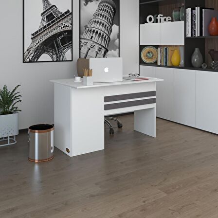 Kenzlife ofis masası kamikaze byz sağ 75*110*60 raflı dolap şeritli bilgisayar çalışma masası