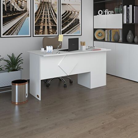 Kenzlife ofis masası yoko ono byz sol 75*110*60 raflı dolap eşkenar bilgisayar çalışma masası