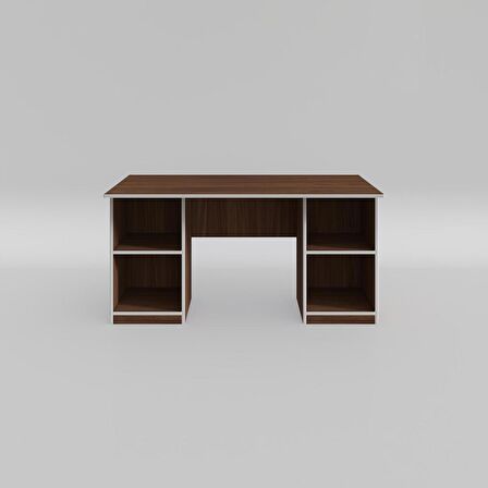 Kenzlife ofis masası masi oka cvz 75*160*60 raflı dolap çiftli bilgisayar çalışma masası