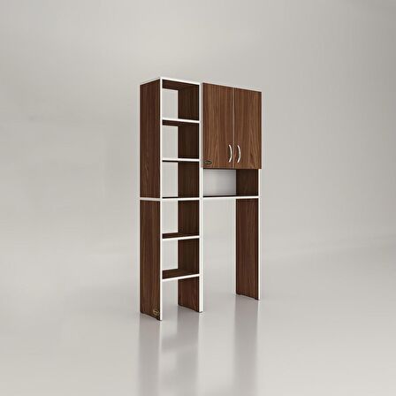 Kenzlife çamaşır makinesi dolabı sinemmaks cvz 180*096*30 banyo kapaklı arkalıklı raflı