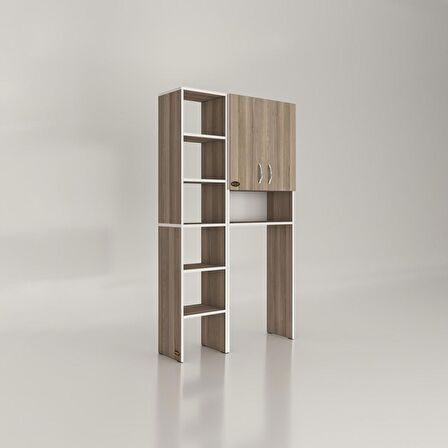 Kenzlife çamaşır makinesi dolabı sinemmaks crd 180*096*30 banyo kapaklı arkalıklı raflı