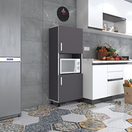 Kenzlife mini fırın dolabı gökhun gri 148*60*30 ayaklı mikroalga midi fırın mutfak