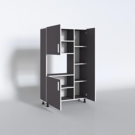 Kenzlife mini fırın dolabı alpkuntsol gri 148*90*30 ayaklı mikroalga midi fırın mutfak