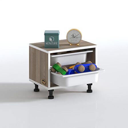Kenzlife sepetli mutfak dolabı ruberu crd 038x45x30 banyo oyuncak çamaşır beyaz 2 li sepet