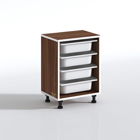 Kenzlife sepetli mutfak dolabı ruberu cvz 062x45x30 banyo oyuncak çamaşır beyaz 4 lü sepet
