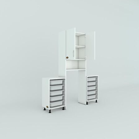 Kenzlife çamaşır makinesi dolabı sinemsepetduble byz 05 li banyo arkalıksız kurutma bulaşık