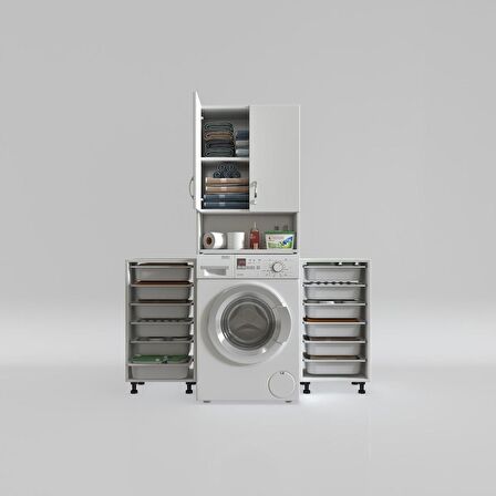 Kenzlife çamaşır makinesi dolabı sinemsepetduble byz 06 lı banyo arkalıksız kurutma bulaşık