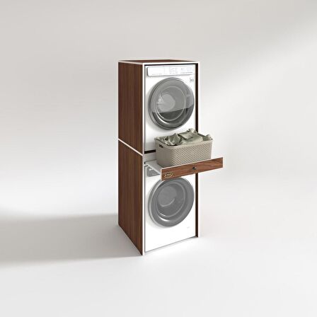 Kenzlife çamaşır-kurutma makinesi dolabı avi senna cvz 187*070*60 çekmeceli banyo
