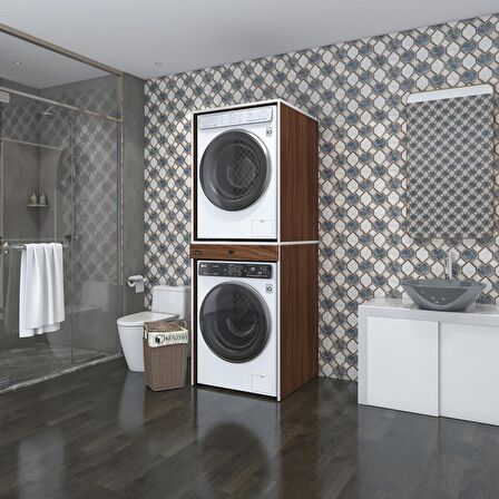 Kenzlife çamaşır-kurutma makinesi dolabı avi senna cvz 187*070*60 çekmeceli banyo