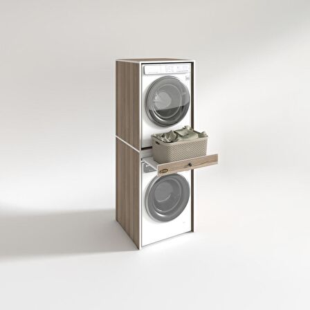 Kenzlife çamaşır-kurutma makinesi dolabı avi senna crd 187*070*60 çekmeceli banyo